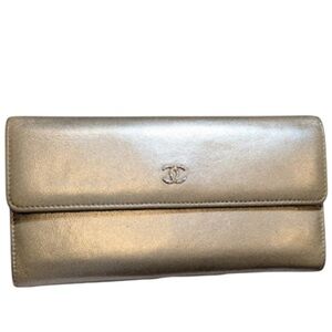 CHANEL CC LONG LEATHER WALLET